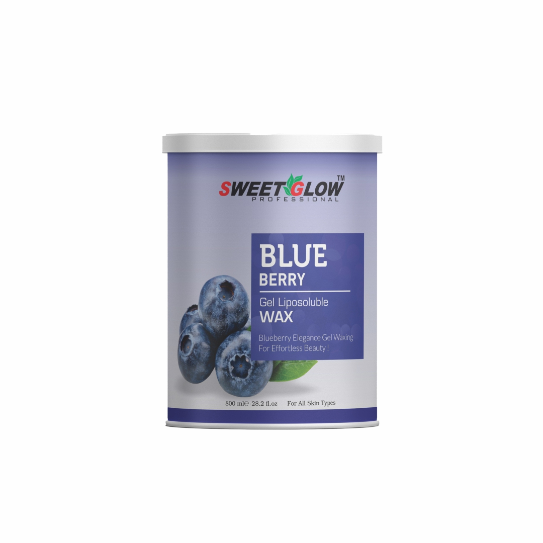 Sweet Glow Gel Liposoluble Blueberry Wax | Strong Grip Hair Removal, Smooth Finish & Skin Nourishment | Refreshing Berry Formula | Professional Salon Use