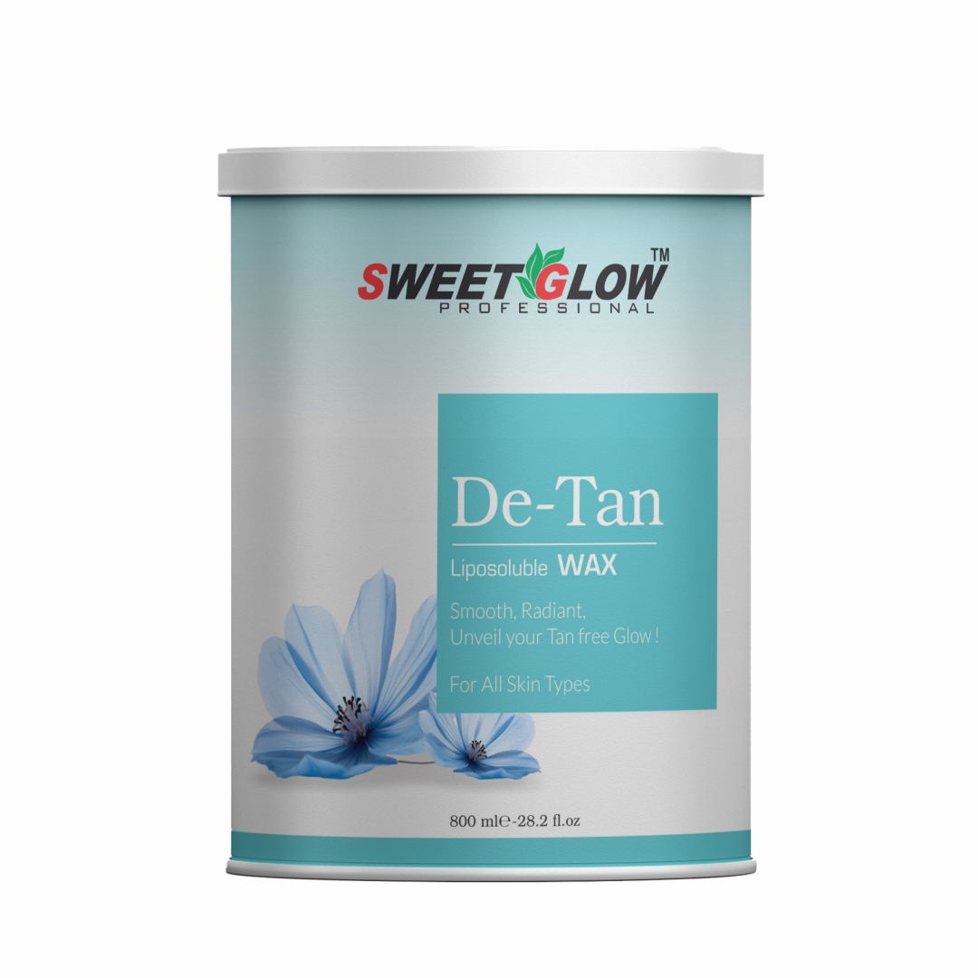 Sweet Glow Liposoluble De-Tan Wax | Effective Hair Removal, Tan Reduction & Smooth Radiant Skin | Skin Brightening Formula | Professional Salon Use