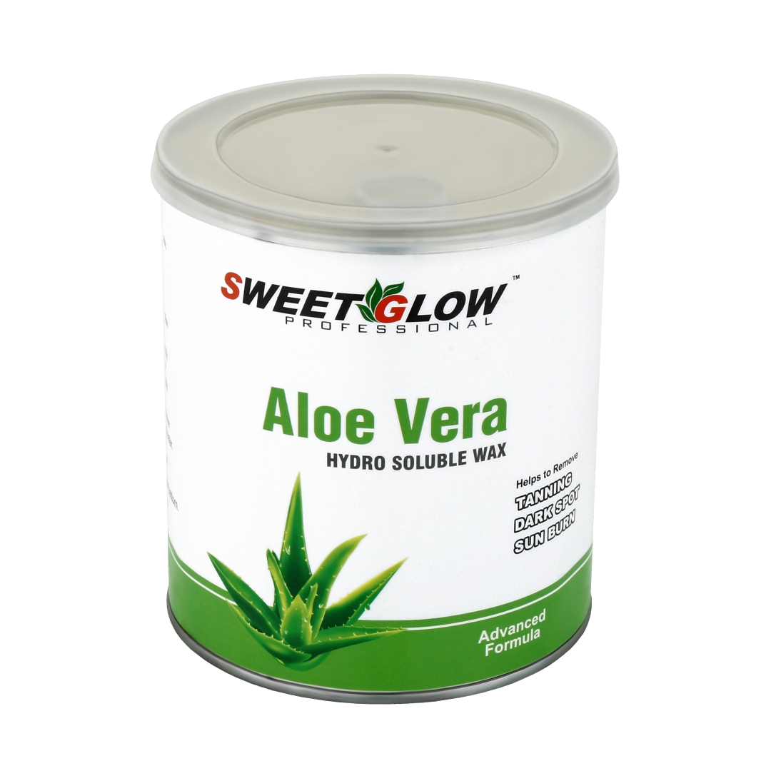 Sweet Glow Professional Aloe Vera Hydro Soluble Wax (800 Grams) | Arms, Legs & Full Body Hair Removal | Tan, Dark Spot & Sun Burn Removal | All Skin Types | Men & Women