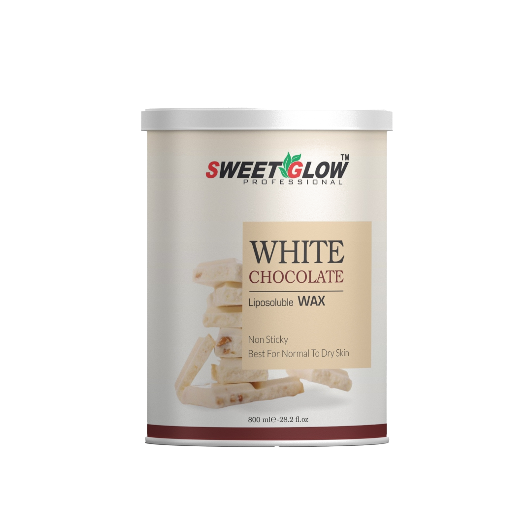 Sweet Glow Brazilian White Chocolate Wax | Gentle Hair Removal, Smooth Radiant Skin & Creamy Nourishment | Low-Temperature Strip Wax | Professional Salon Formula