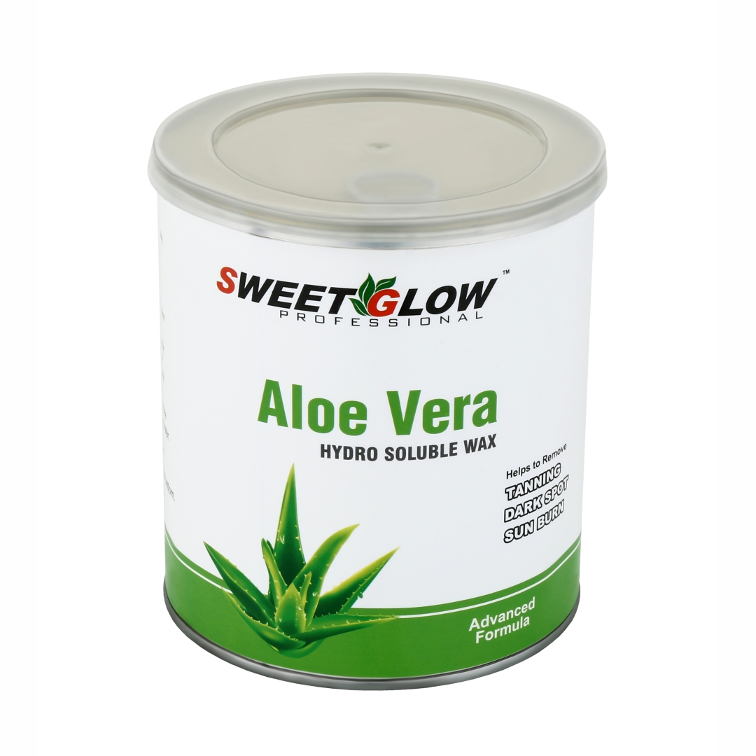 Sweet Glow Hydrosoluble Aloe Vera Wax | Gentle Hair Removal, Soothing Care & Skin Hydration | Easy Wash-Off Sugar-Based Formula | 800gm | Professional Salon Use