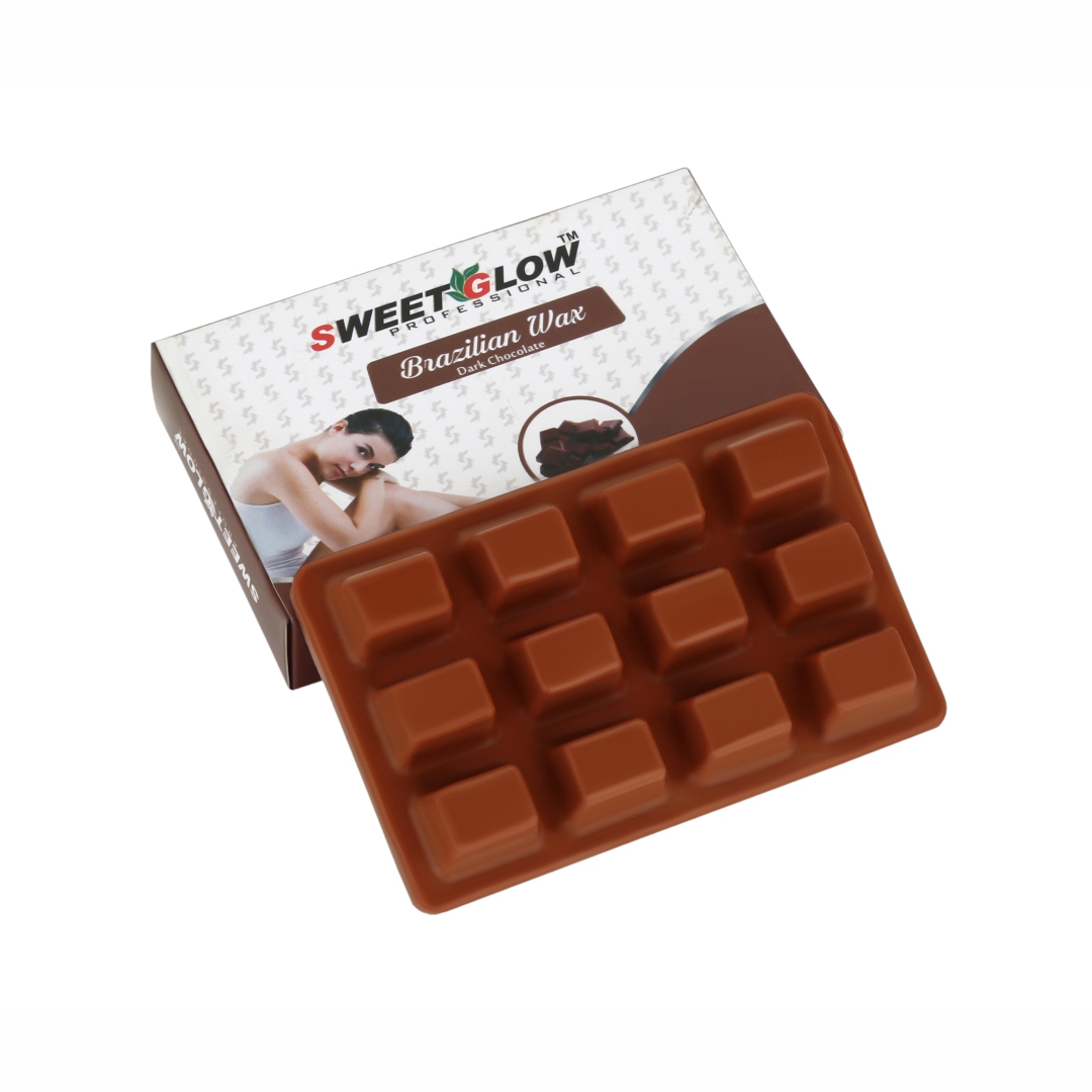 Sweet Glow Brazilian Dark Chocolate Wax | Deep Hair Removal, Smooth Silky Skin & Rich Cocoa Nourishment | Low-Temperature Strip Wax | Professional Salon Formula