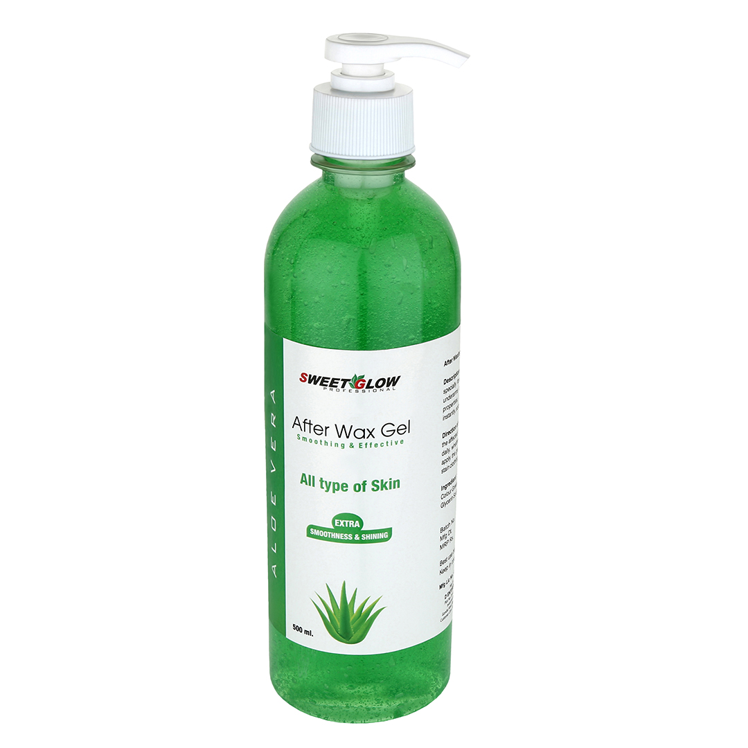 Sweet Glow Professional Aloe Vera After Wax Soothing Gel | Skin Cooling & Hydration | Reduces Redness & Irritation | Professional Post Wax Care 500GM