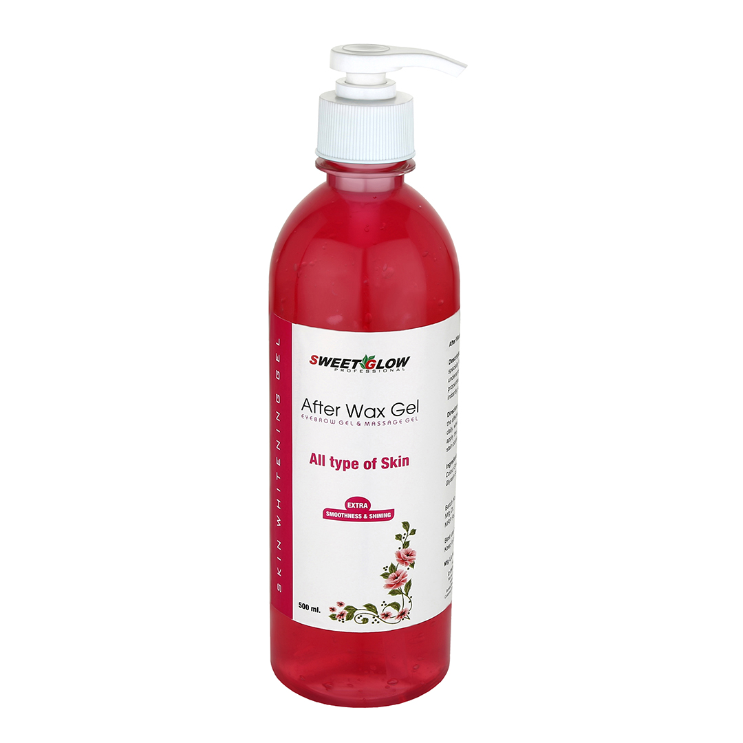 Sweet Glow Professional Pink After Wax Soothing Gel | Skin Cooling & Calming Care | Reduces Redness & Irritation | Professional Post Wax Treatment 500gm