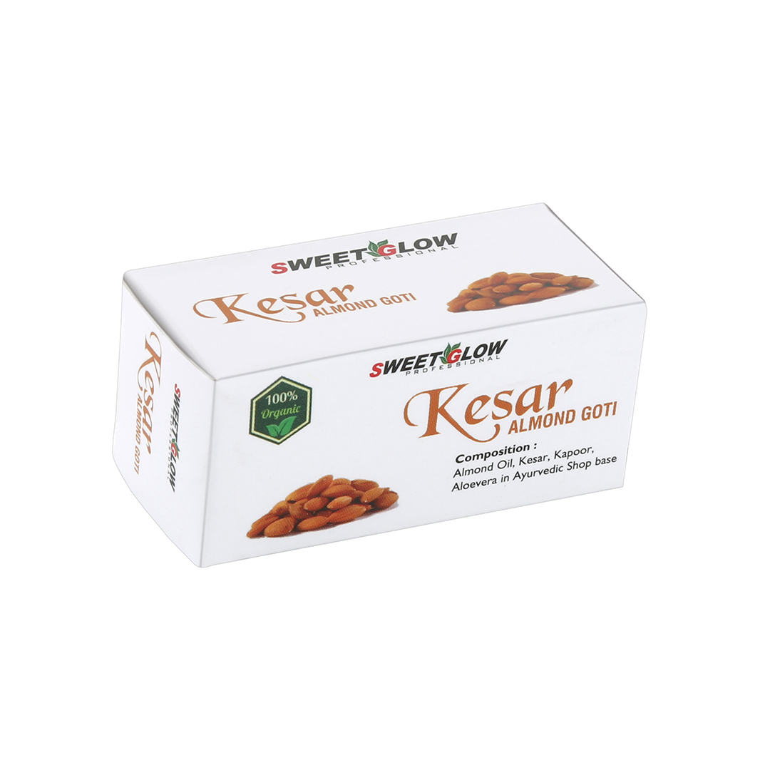 Sweet Glow Professional Kesar & Almond Beauty Goti | Traditional Skin Brightening & Nourishing Care | Natural Glow & Skin Softening Formula