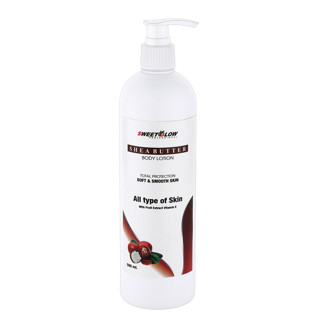 Sweet Glow Professional Shea Butter Body Lotion | Intense Hydration & Skin Softening Care | Smooth & Radiant Skin | Professional Skin Care Formula | 500 gm
