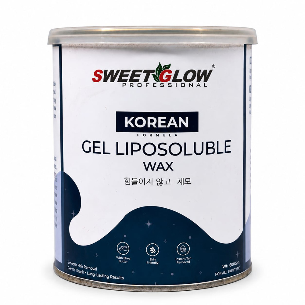 Sweet Glow Korean Gel Liposoluble Wax | Strong Grip Hair Removal, Smooth Finish & Long-Lasting Results | Low-Temperature Formula | Professional Salon Use