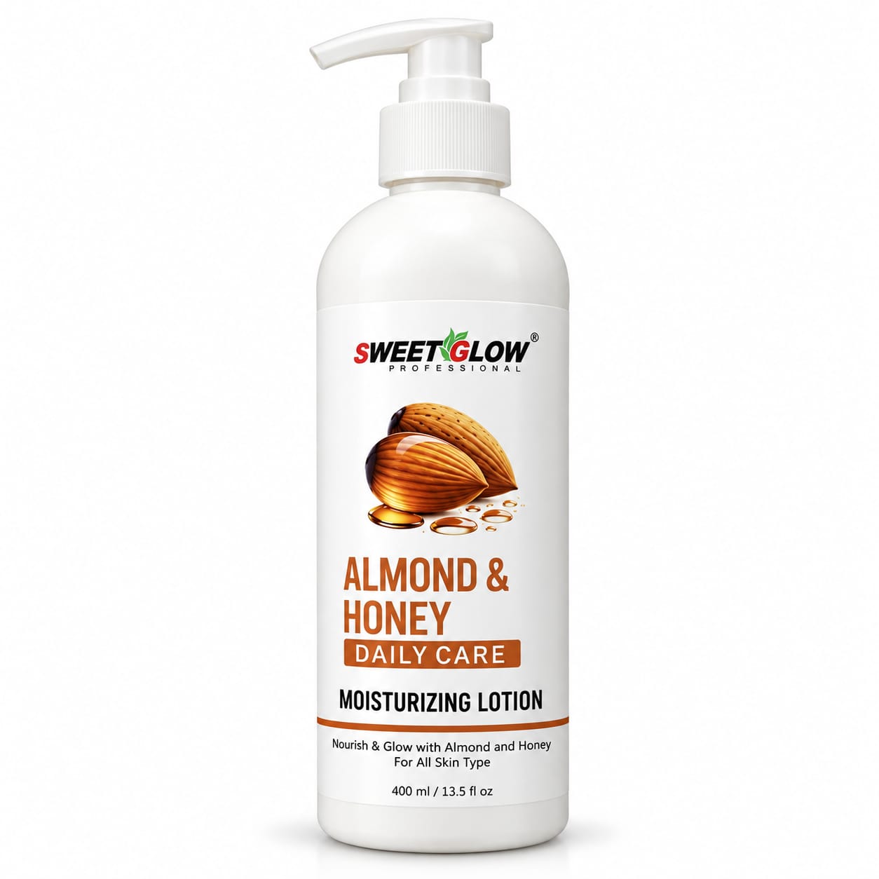 Sweet Glow Professional Almond & Honey Nourishing Body Lotion | Deep Moisture & Skin Softening Care | Smooth & Radiant Skin | Professional Skin Care Formula | 500 gm