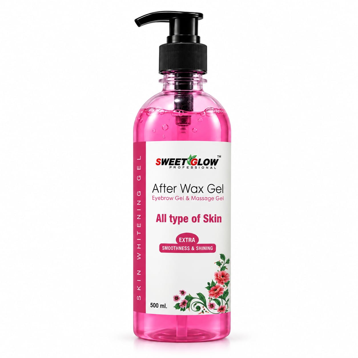 Sweet Glow Professional Pink After Wax Soothing Gel | Skin Cooling & Calming Care | Reduces Redness & Irritation | Professional Post Wax Treatment 500 gm
