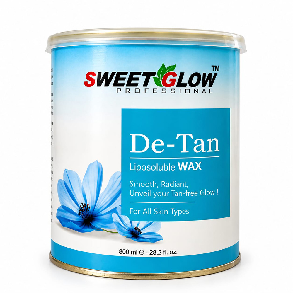 Sweet Glow Professional D-tan Liposoluble Wax for DRY Skin (800 Grams) | Arms, Legs, Chest, Back, and Full Body | Men & Women | Tan Removal | Oily to Normal Skin