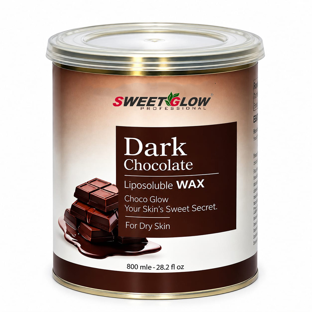 Sweet Glow Professional Dark Chocolate Cream Liposoluble Wax | Nourishing Hair Removal Formula | Smooth & Gentle Waxing | Professional Salon Use 800 gm